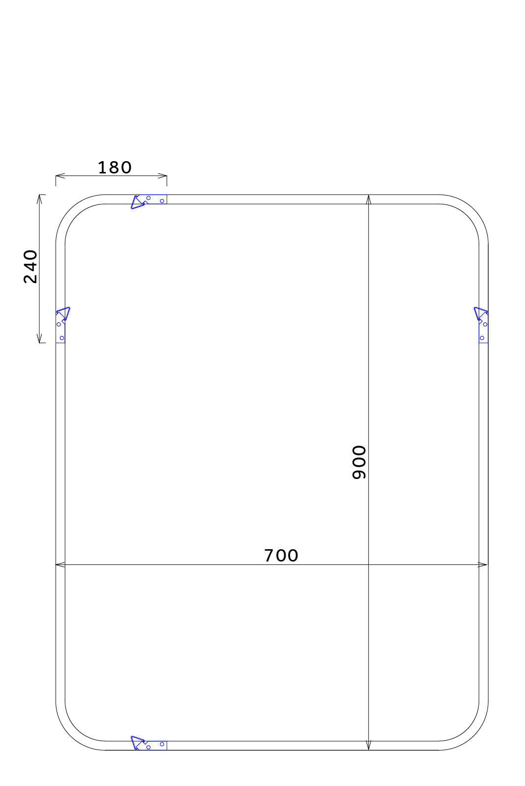 Oak frame ミラー Square S
