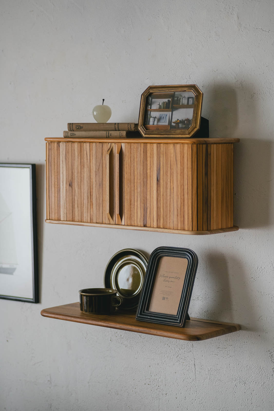 Teak shelf 500 | 棚受け一体型シェルフ