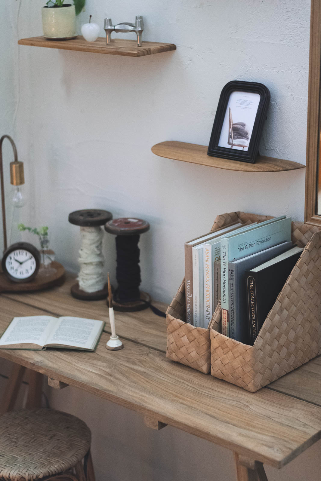 Teak Smooth shelf | 棚受け一体型シェルフ