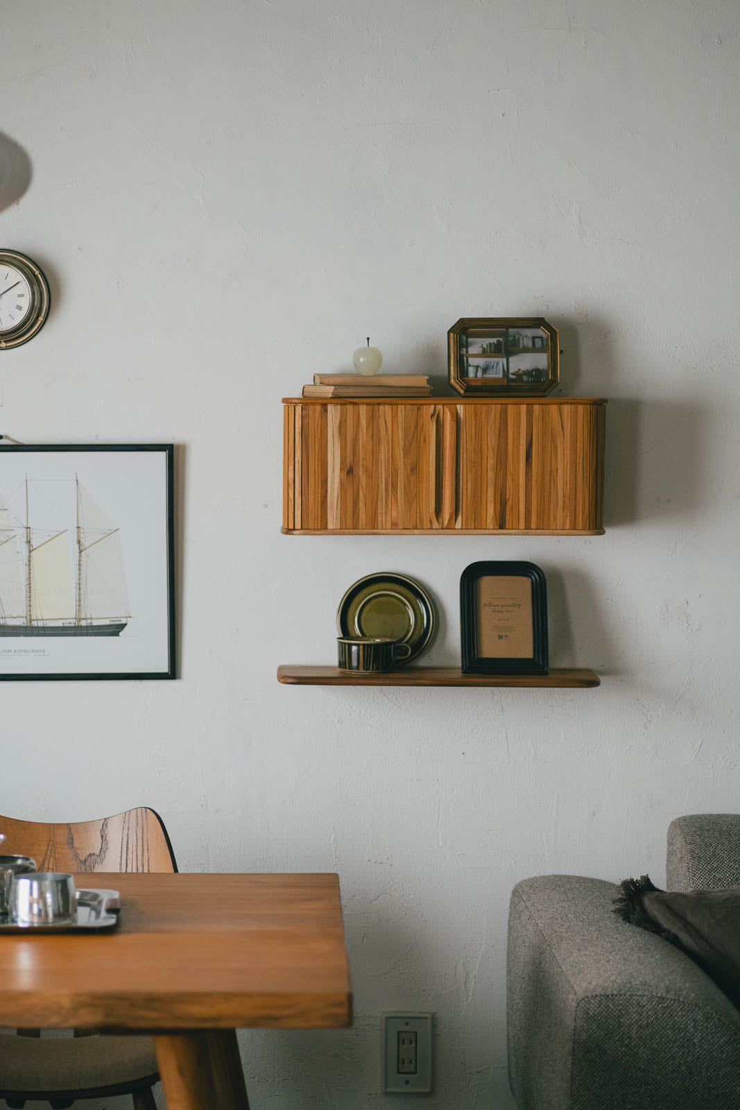 Teak shelf 500 | 棚受け一体型シェルフ