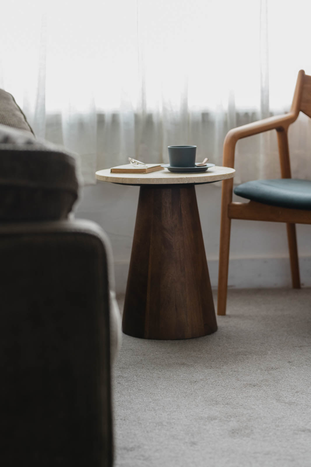 sed/met cone side table