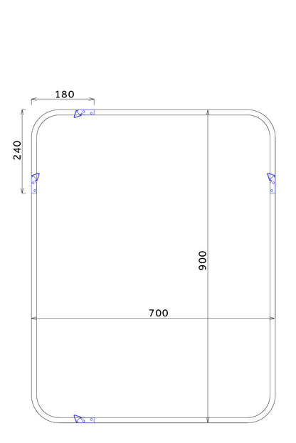 Oak frame ミラー Square S