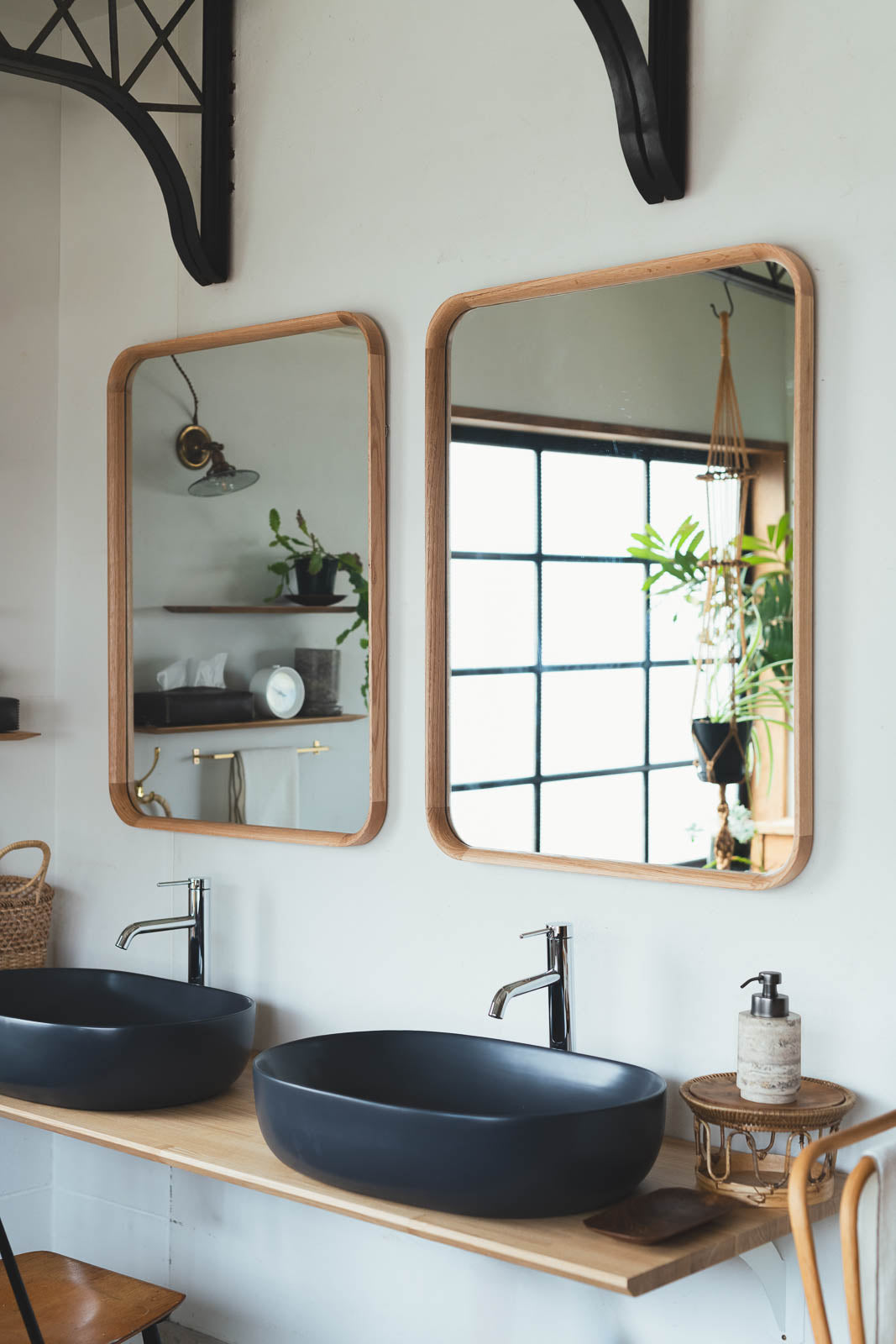 Oak frame ミラー Square S