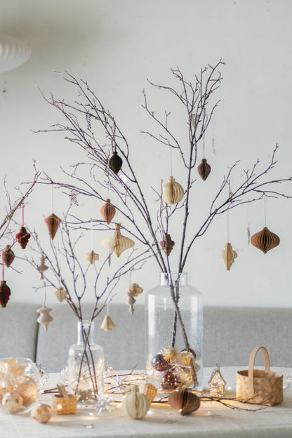 バーチブランチ 100cm ブラウン/ホワイト 2本セット