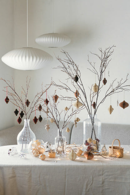 バーチブランチ 100cm ブラウン/ホワイト 2本セット