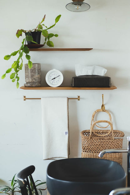 Teak Thin shelf | 棚受け一体型シェルフ