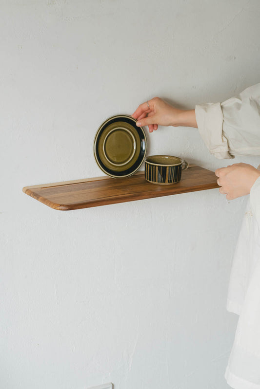 Teak shelf 500 | 棚受け一体型シェルフ