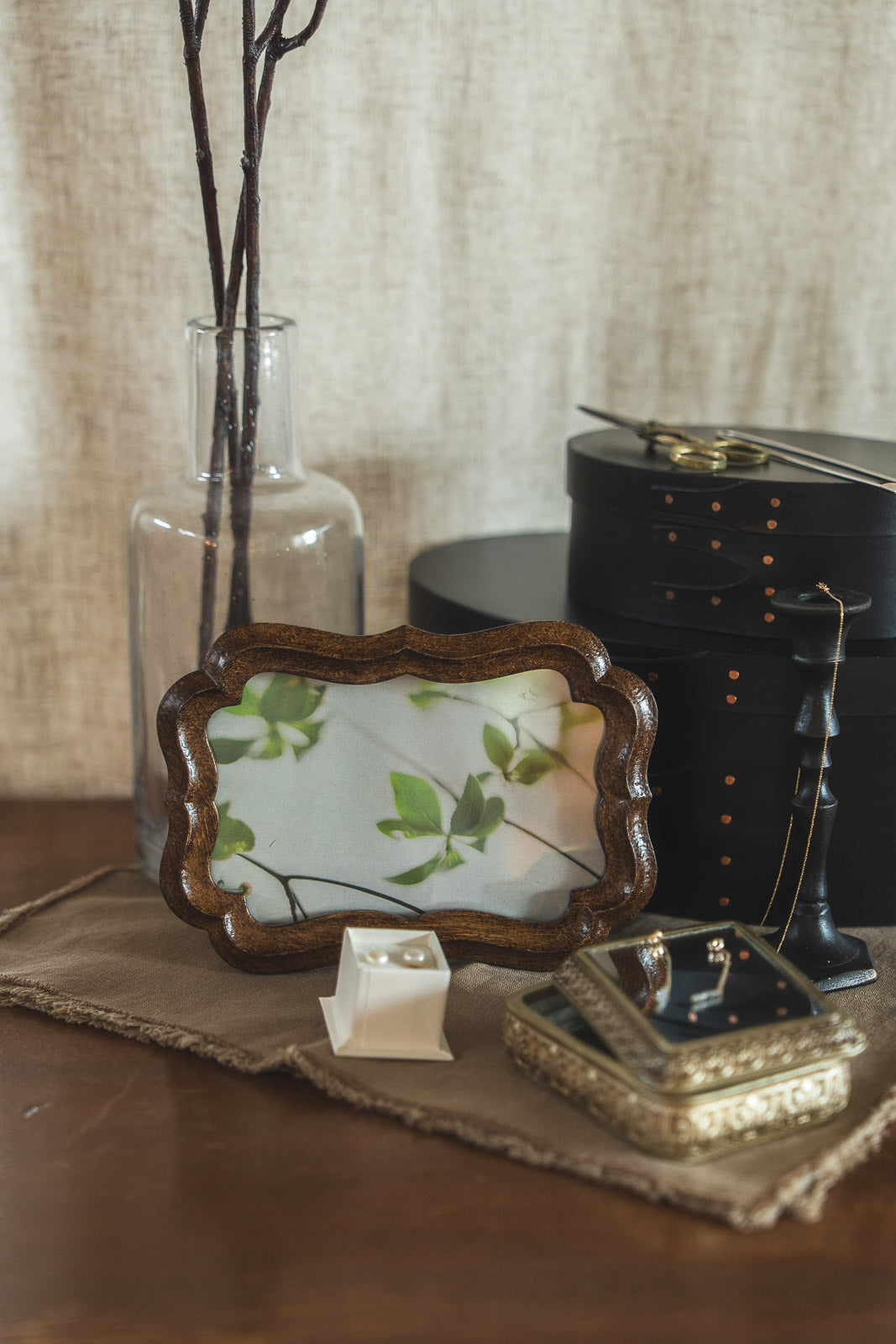 Resin Box with mirror lid | ミラー付き小物入れ
