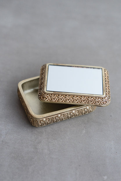 Resin Box with mirror lid | ミラー付き小物入れ