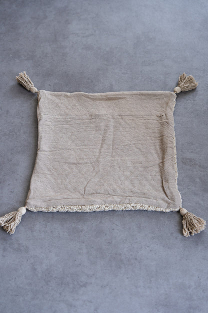 クロシェット タッセル付きクッションカバー 45×45