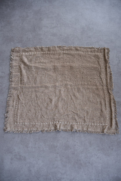 ヴィスコースリネン フリンジクッションカバー 45×45