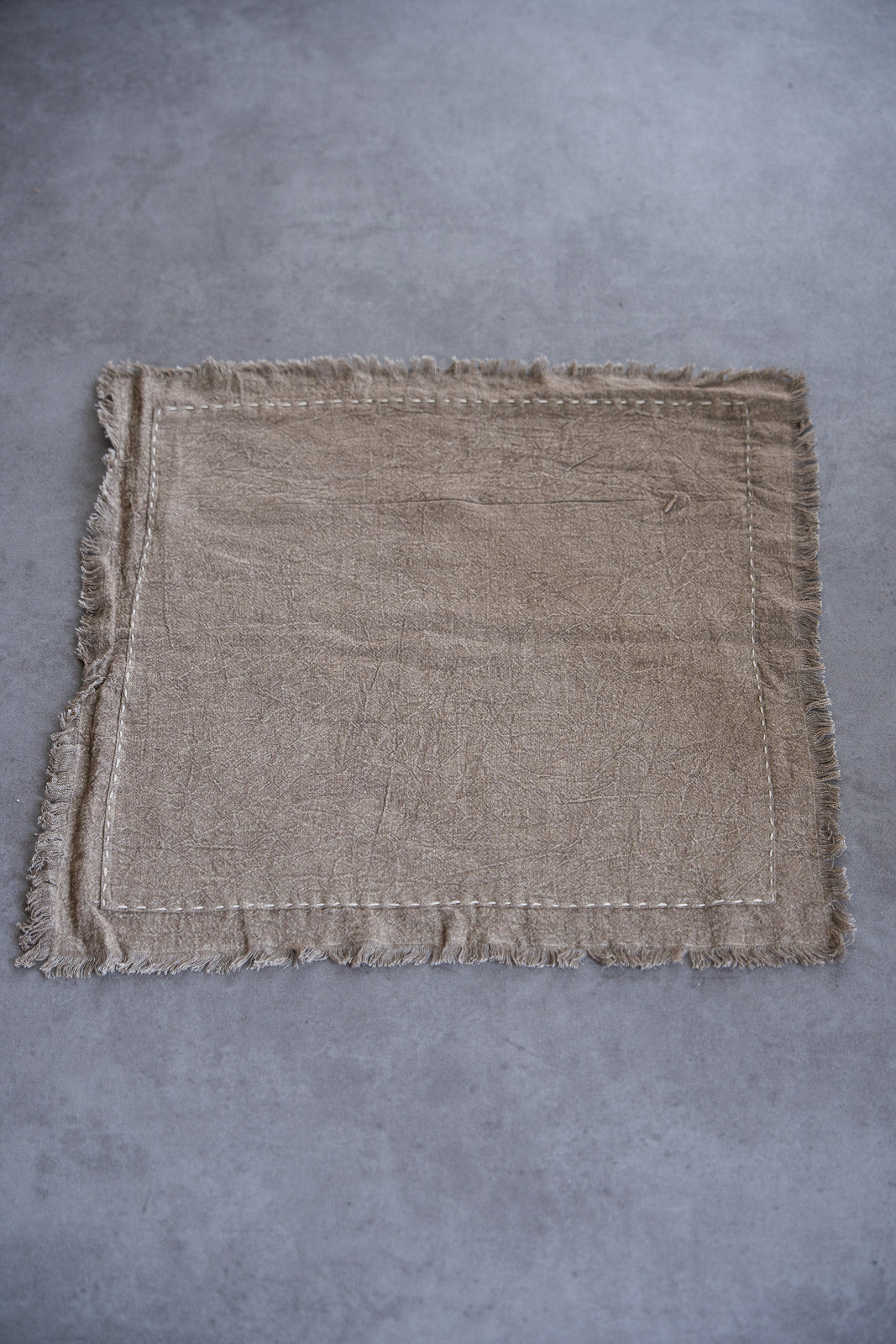 ヴィスコースリネン フリンジクッションカバー 45×45