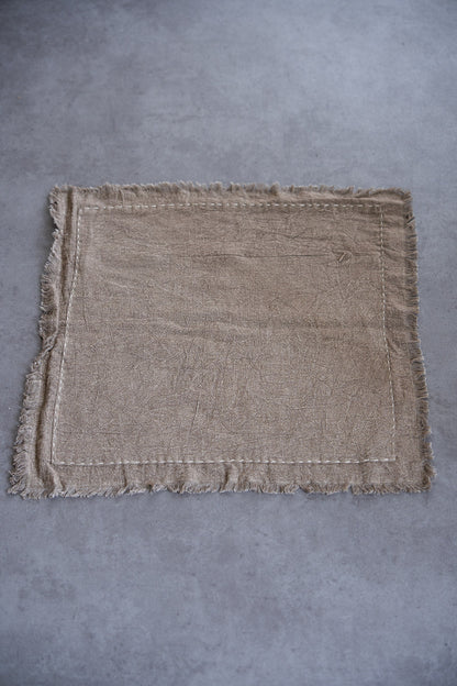ヴィスコースリネン フリンジクッションカバー 45×45